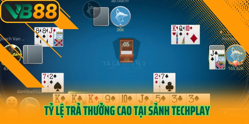 Tỷ lệ trả thưởng cao tại sảnh TechPlay